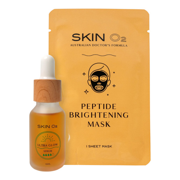 Bộ Kit Skin O2 Ultra Glow Serum + Free Peptide Mask